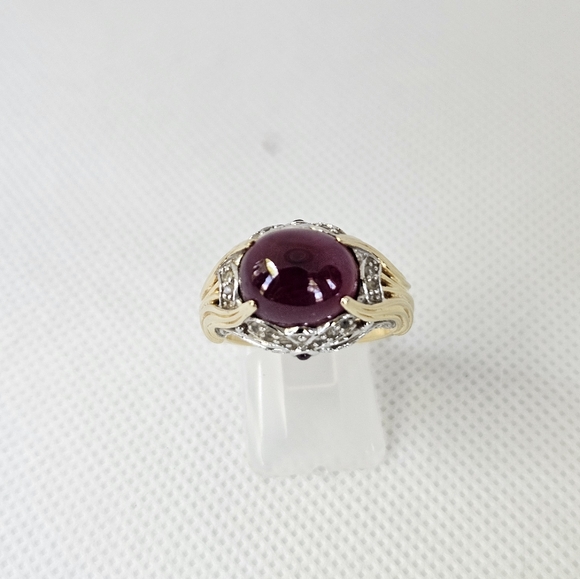 Rare Victoria Weick Ruby Ring 18k Yellow Gold Vermeil Size 8.5! - Picture 4 of 16